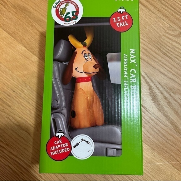 Grinch Max Dog Car Buddy Airblown Inflatable NEW Blow Up Christmas Decor - Picture 3 of 4